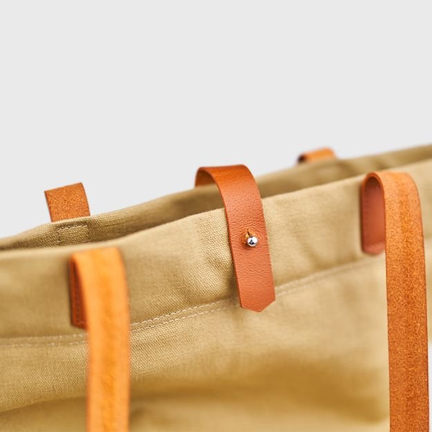 Upcycled Canvas & Leather Tote